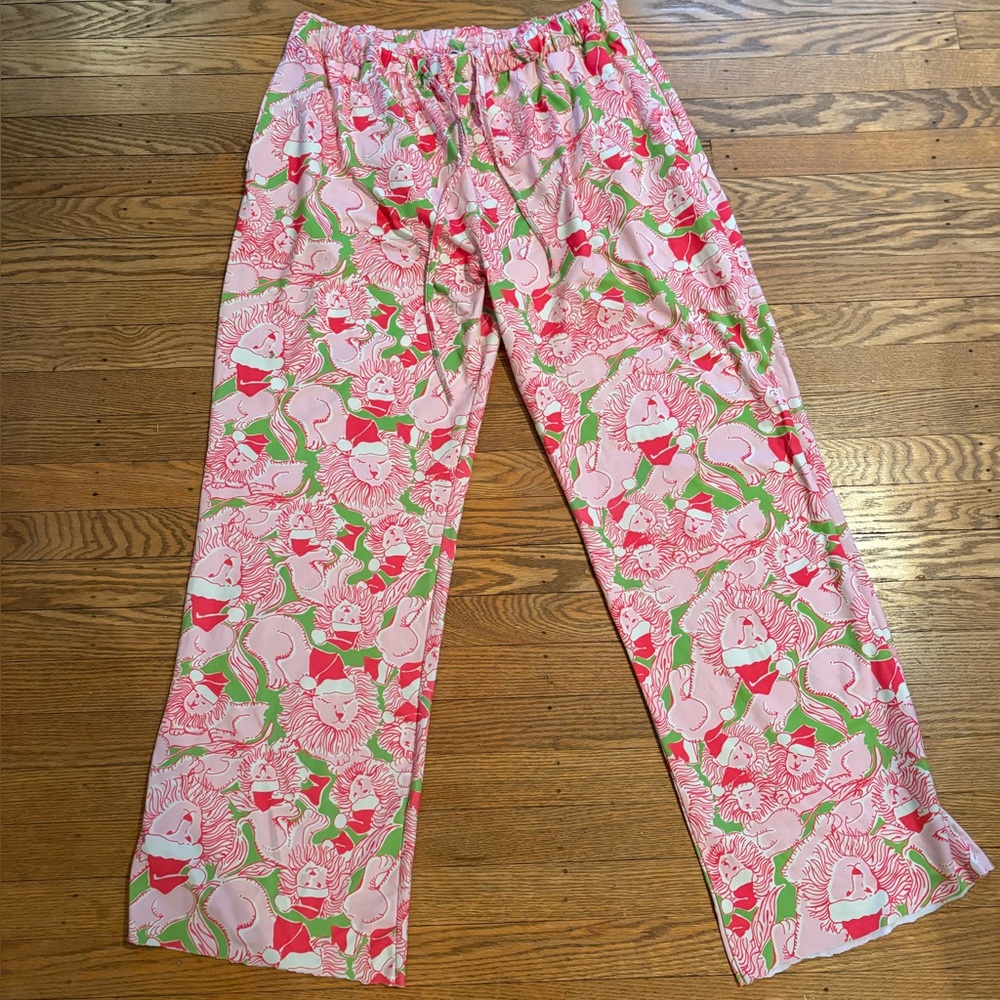 EUC Santa Lion pajama pants size XL